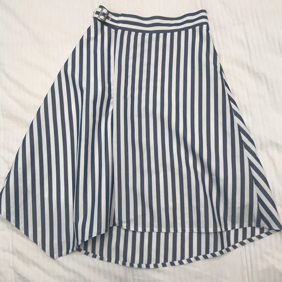 Anthropologie Dresses & Skirts - Anthropologie Maeve stripe asymmetrical skirt
